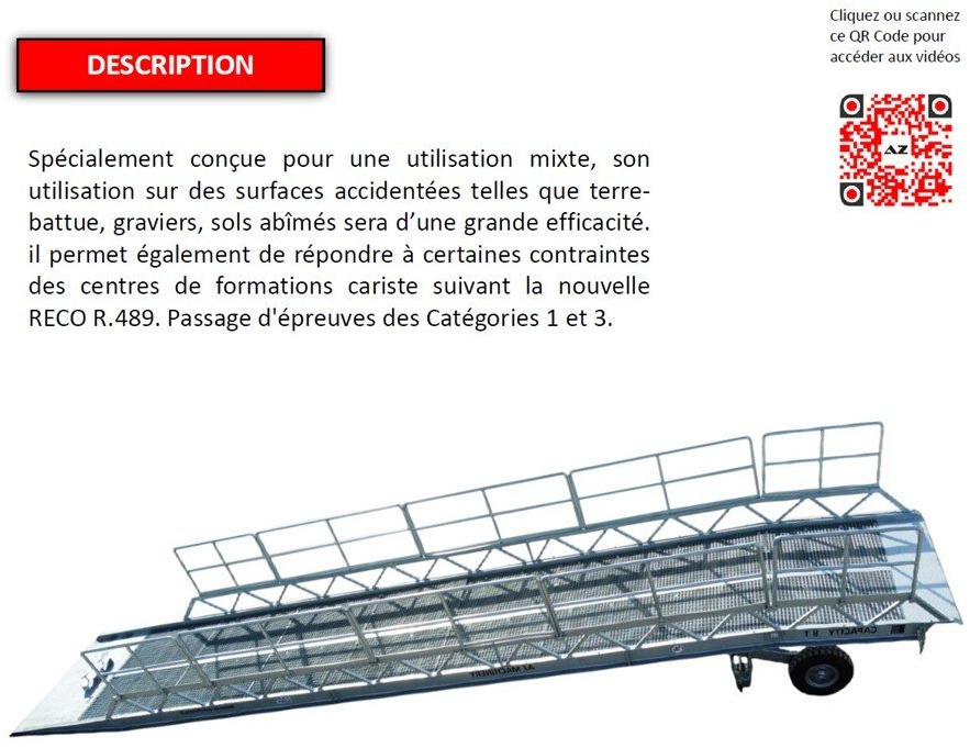 Rampe de chargement neuf AZ RAMP-EASY XL-10 FULL GALVA. WIDE Mobil Galvanizate Loading Ramp With Level Off, 10 t Capacity: photos 6