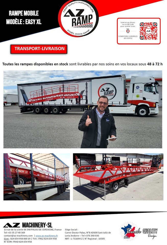 Rampe de chargement neuf AZ RAMP-EASY XL-10 LS. Long slope Mobil Loading Ramp 10 t Capacity: photos 6