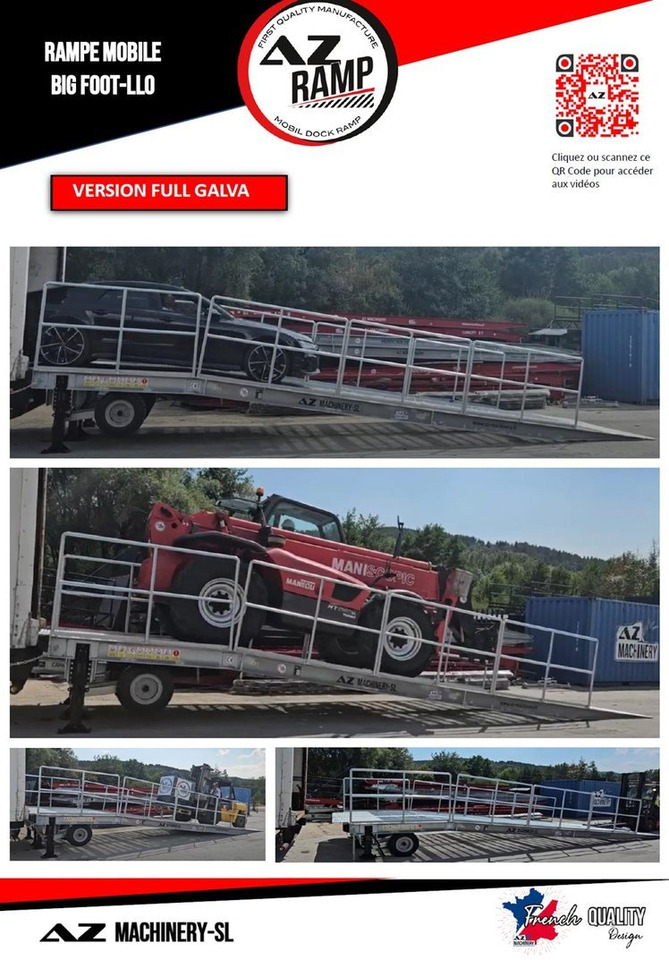 Large Mobile dock ramp, uncouplable AZ RAMP - KING VERSION, BIG FOOT L20 T-INOX - Rampe de chargement: photos 3 Large Mobile dock ramp, uncouplable AZ RAMP - KING VERSION, BIG FOOT L20 T-INOX - Rampe de chargement: photos 3