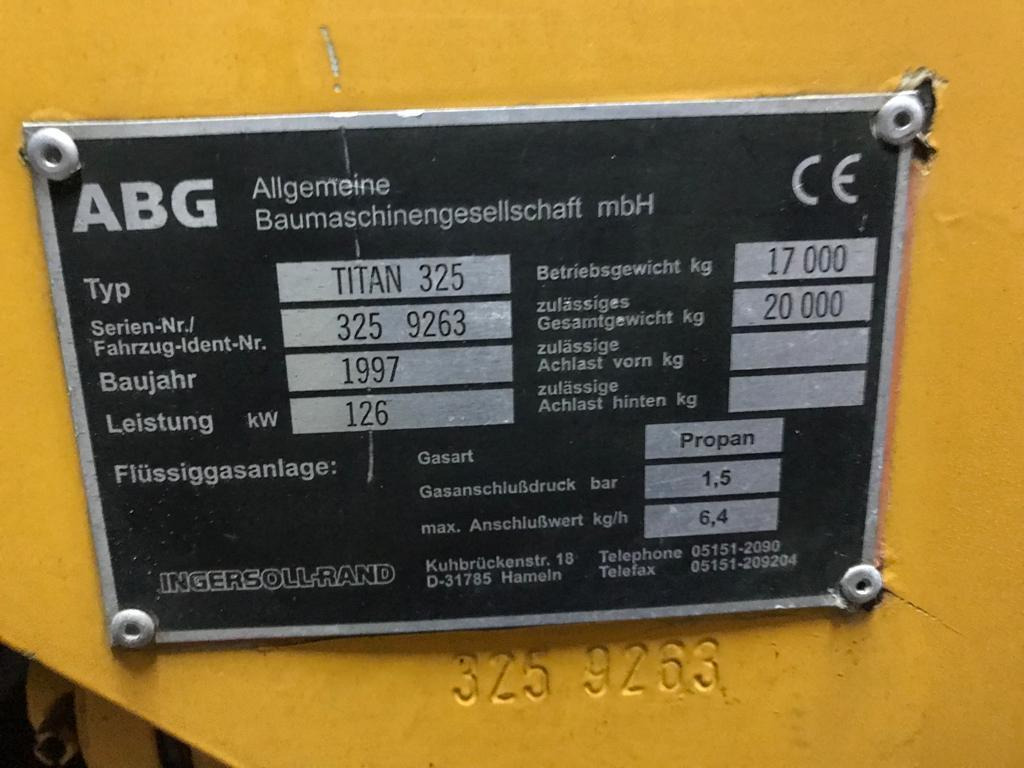 ABG TITAN 325 and runs and runs - Finisseur: photos 5 ABG TITAN 325 and runs and runs - Finisseur: photos 5