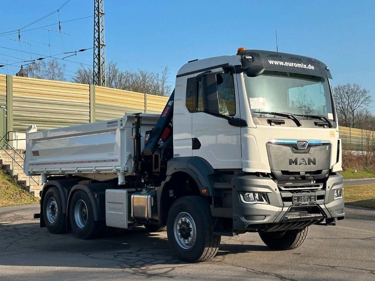 Camion benne, Camion grue MAN TGS 28.440 6x4-4/3-Seiten- Kipper / Hiab 228-6: photos 9