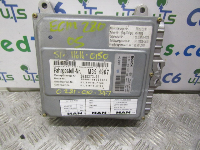 MAN ECM 280 ENGINE ECU P/NO 02811010347 - Bloc de gestion pour Camion: photos 1 MAN ECM 280 ENGINE ECU P/NO 02811010347 - Bloc de gestion pour Camion: photos 1