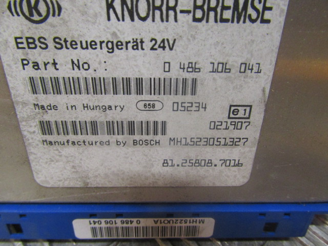 MAN TGA EBS ECU P/NO 81.25808.7016 - Bloc de gestion pour Camion: photos 2 MAN TGA EBS ECU P/NO 81.25808.7016 - Bloc de gestion pour Camion: photos 2