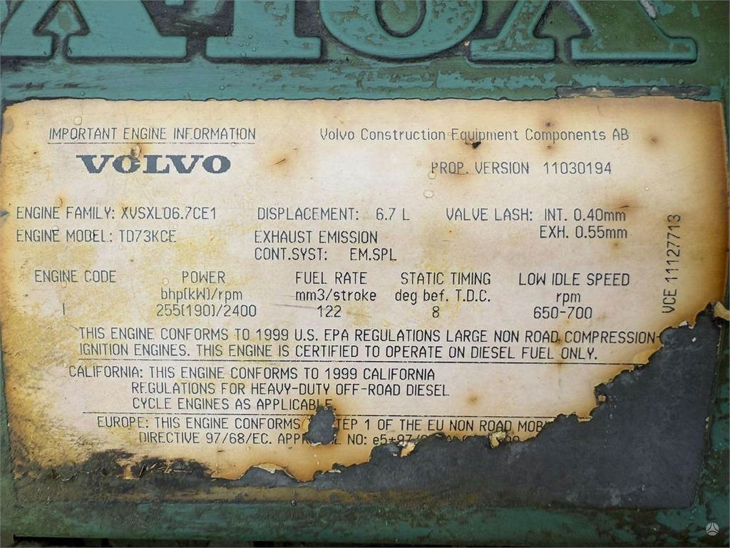 Tombereau articulé Volvo A25C , Nr.3 , EPA: photos 17