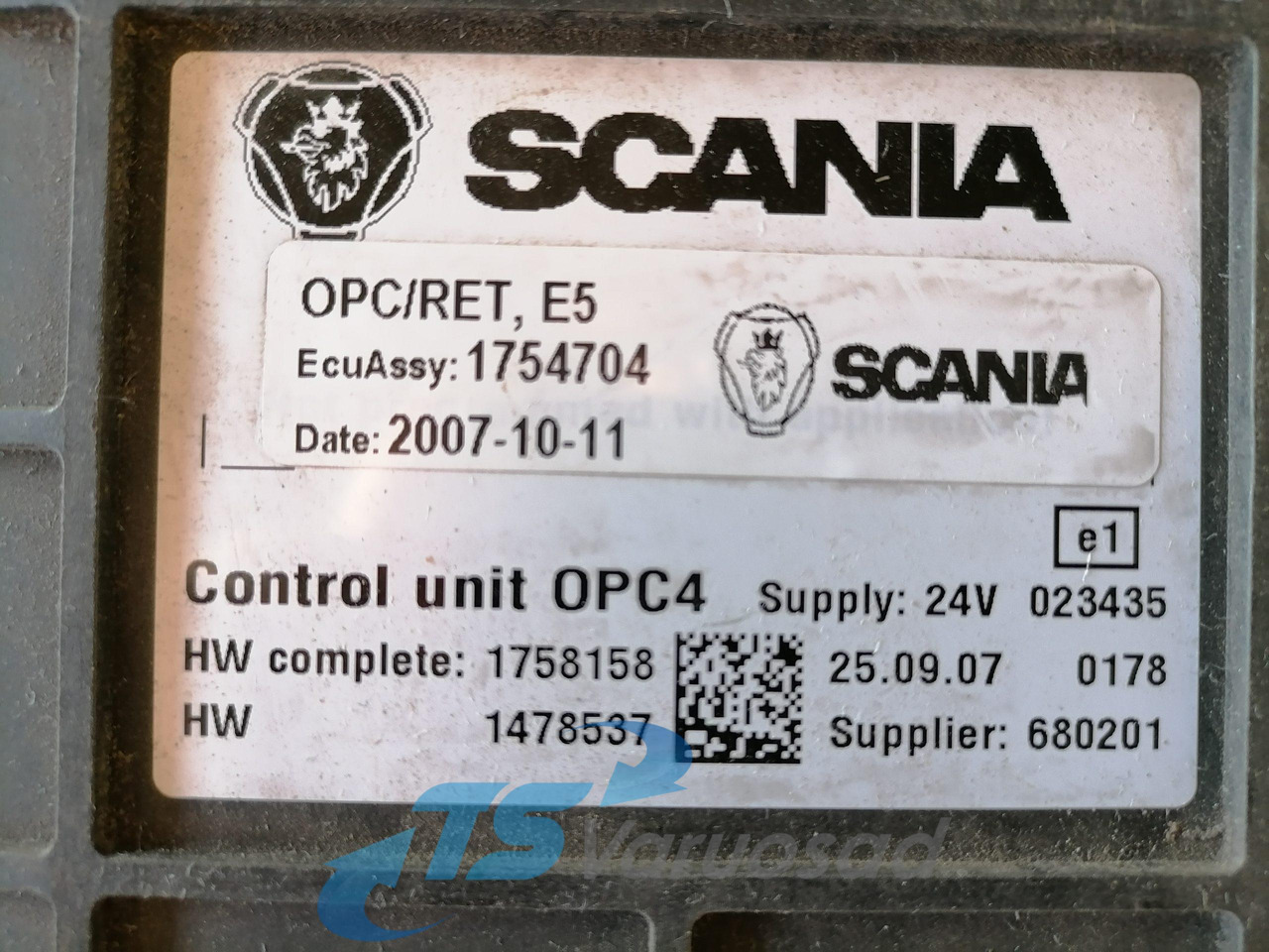 Scania Ecu, GMS OPC4 1754704 - Bloc de gestion pour Camion: photos 5 Scania Ecu, GMS OPC4 1754704 - Bloc de gestion pour Camion: photos 5