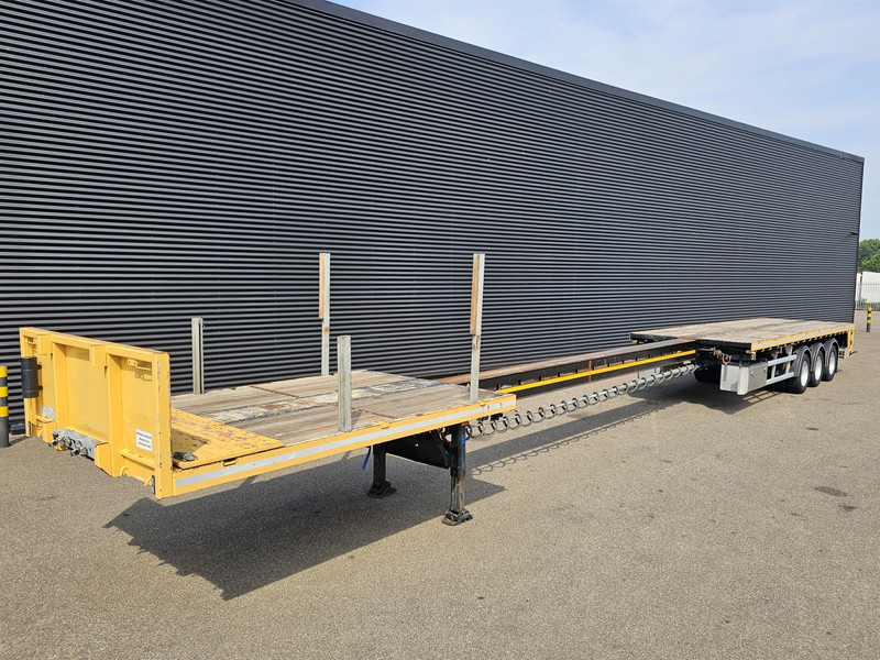 Floor FLUO-18-27F1 / LIFT AXLE / EXTENDABLE - Semi-remorque plateau: photos 1 Floor FLUO-18-27F1 / LIFT AXLE / EXTENDABLE - Semi-remorque plateau: photos 1