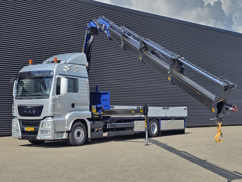 MAN TGS 18.360 4x2 PALFINGER 27 t/m CRANE / KRAN - Camion plateau, Camion grue: photos 2 MAN TGS 18.360 4x2 PALFINGER 27 t/m CRANE / KRAN - Camion plateau, Camion grue: photos 2