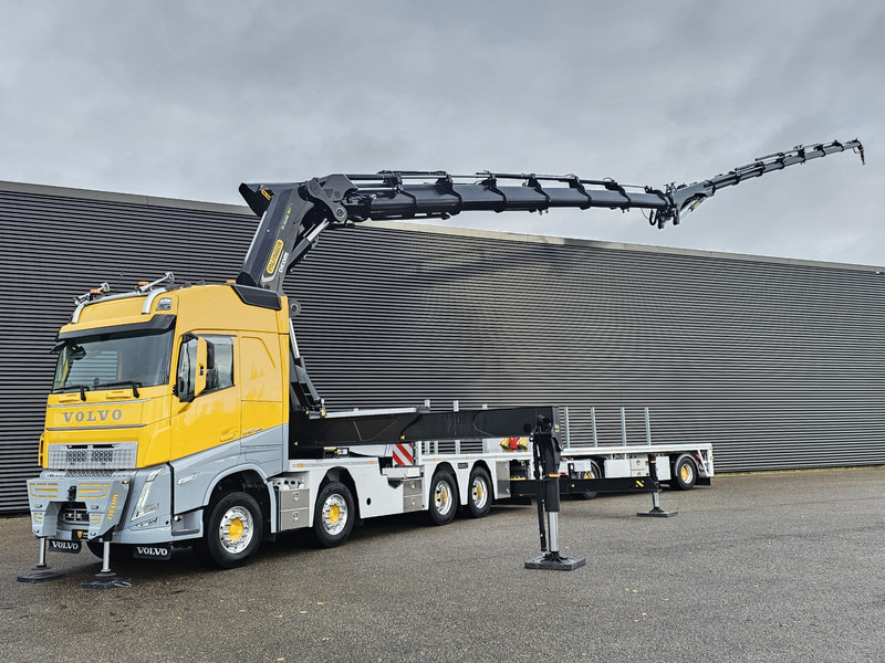 Volvo FH 540 8x4 / PALFINGER 165 TEC 7 + PJ300 / WINCH - Camion plateau, Camion grue: photos 1 Volvo FH 540 8x4 / PALFINGER 165 TEC 7 + PJ300 / WINCH - Camion plateau, Camion grue: photos 1