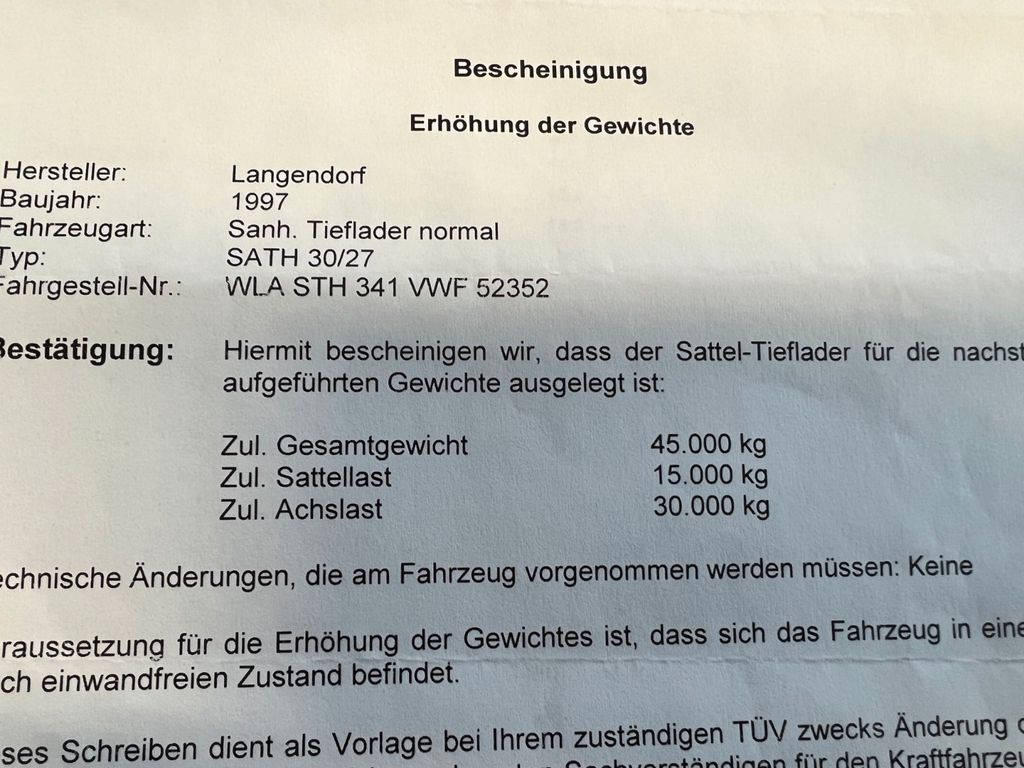 Langendorf Tiefbett mit Rampen Hydraulisch Langendorf Tiefbett mit Rampen Hydraulisch - Semi-remorque surbaissé: photos 3 Langendorf Tiefbett mit Rampen Hydraulisch Langendorf Tiefbett mit Rampen Hydraulisch - Semi-remorque surbaissé: photos 3