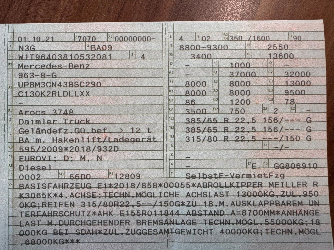 Mercedes-Benz 3748 8x4 Meiller RK30.65 | Funk | hydr.Container - Camion ampliroll: photos 2 Mercedes-Benz 3748 8x4 Meiller RK30.65 | Funk | hydr.Container - Camion ampliroll: photos 2