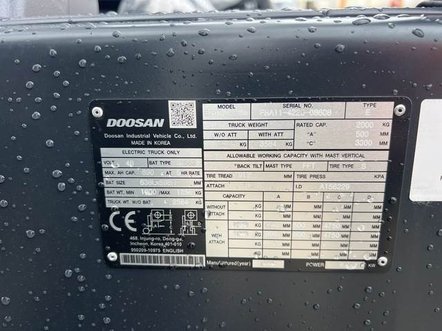 Doosan B20T-7 PLUS - Chariot élévateur électrique: photos 5 Doosan B20T-7 PLUS - Chariot élévateur électrique: photos 5