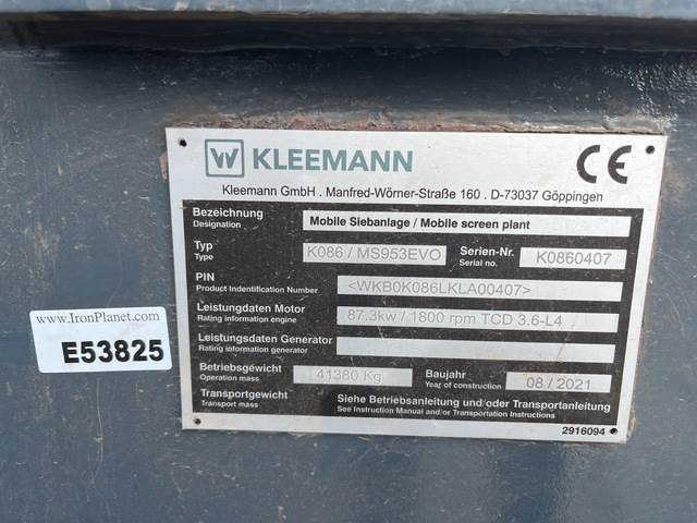 Kleemann MS953EVO - Crible: photos 5 Kleemann MS953EVO - Crible: photos 5