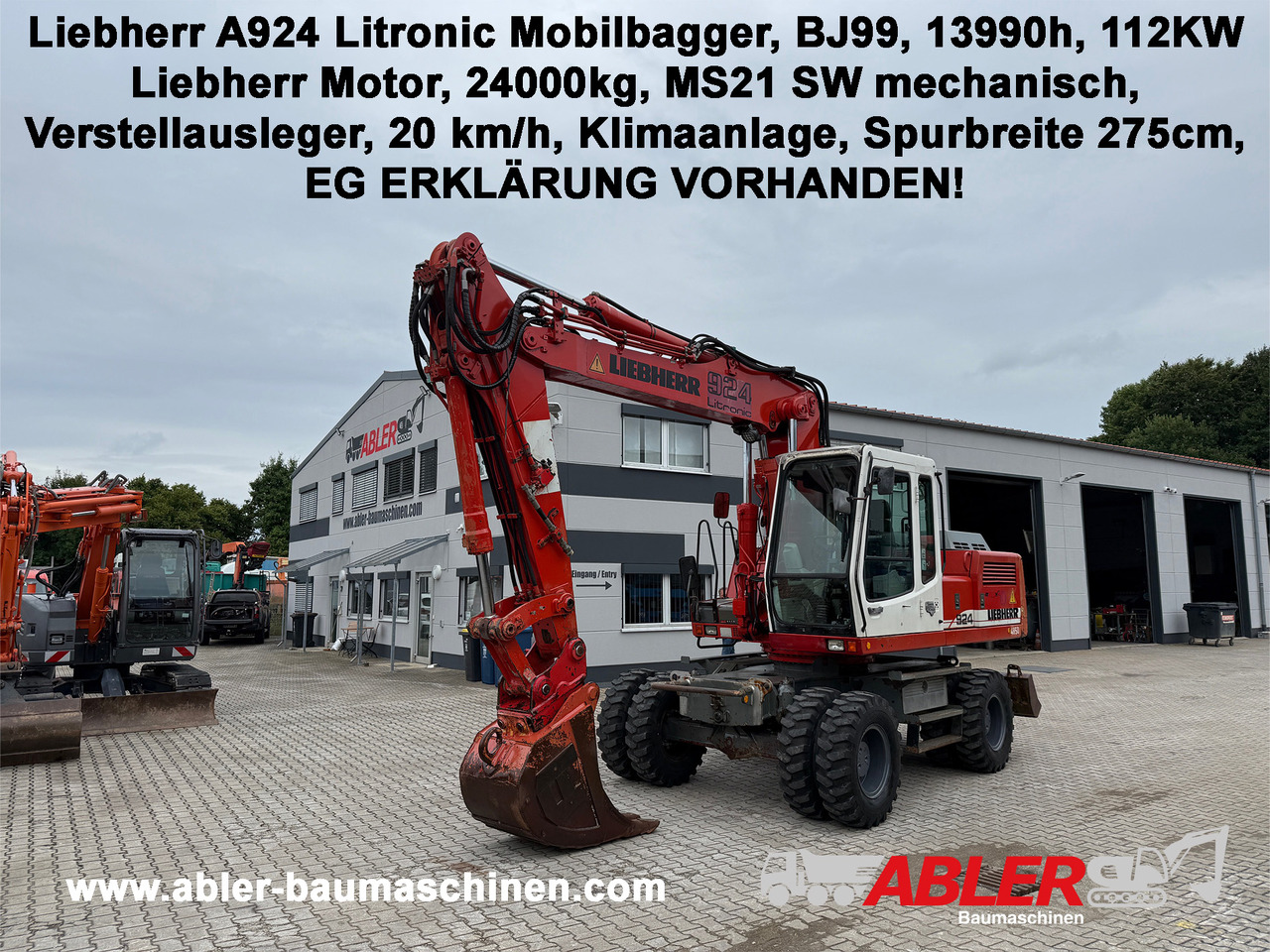 Liebherr A924 Litronic Mobilbagger MS21 + Klima - Pelle: photos 1 Liebherr A924 Litronic Mobilbagger MS21 + Klima - Pelle: photos 1