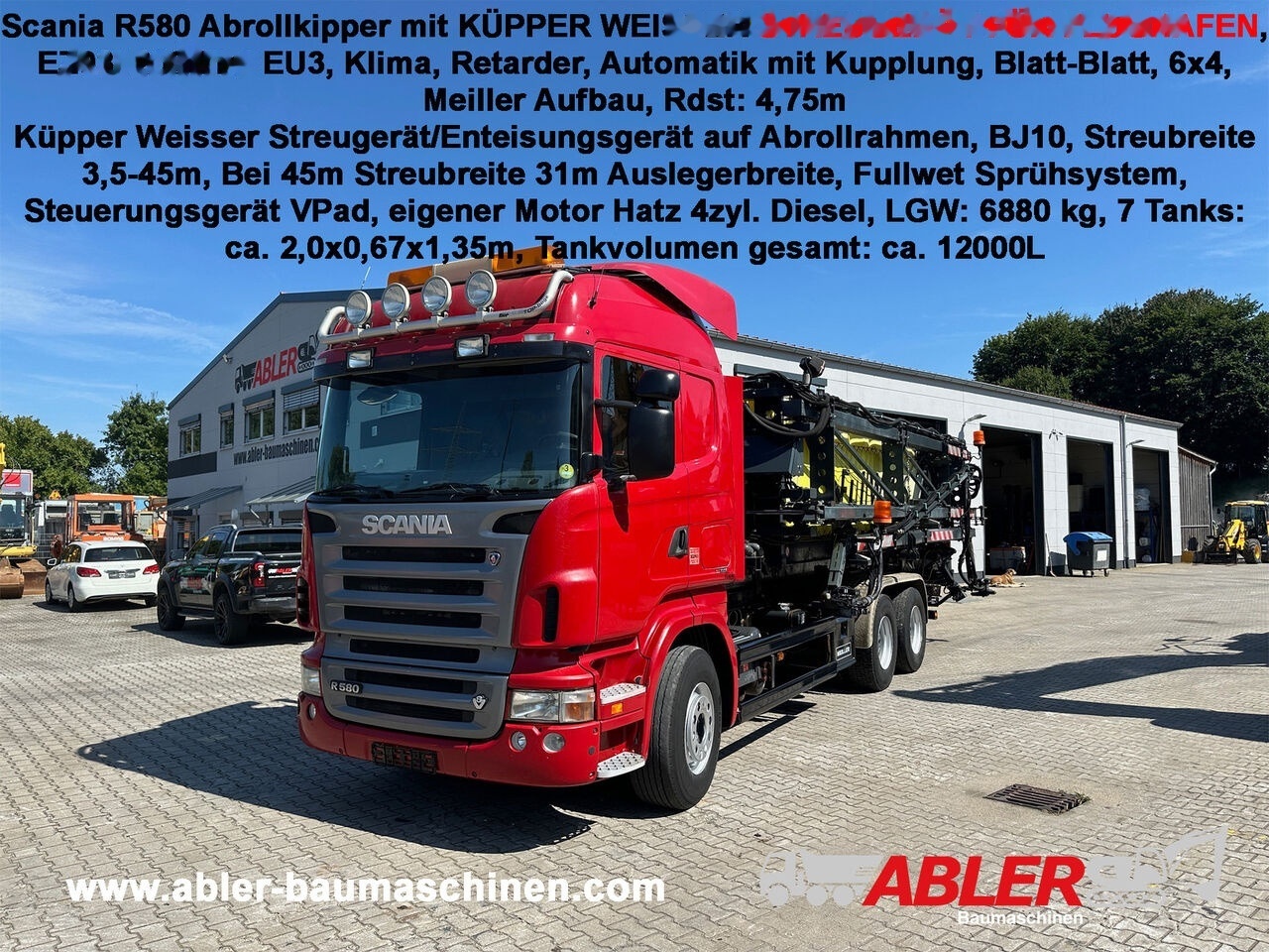 Véhicule de voirie/ Spécial Scania R580 Abrollkipper Meiller mit Küpper Weisser Enteisungsaufbau St: photos 1
