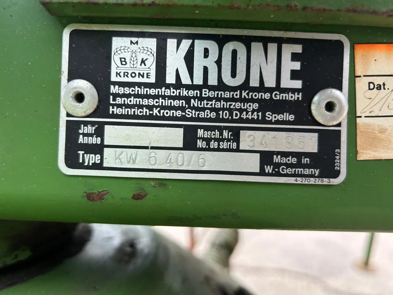 Faneuse Krone KW 6.40 schudder schuilstelling hooibouw 6 elements: photos 14