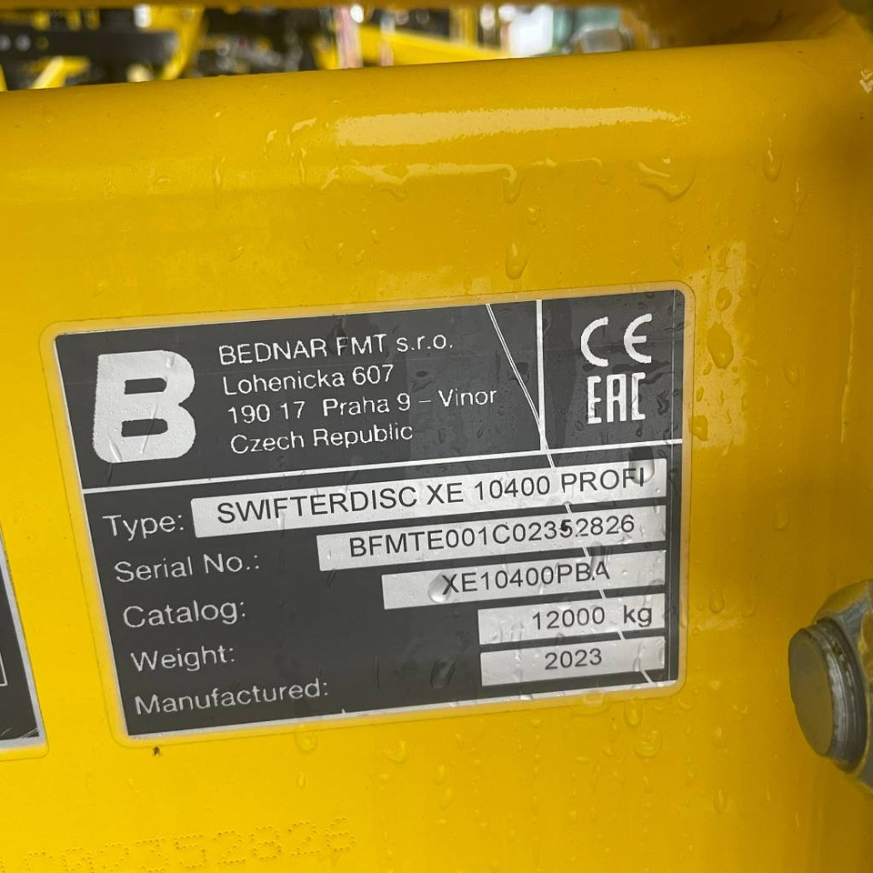 Bednar SWIFTERDISC XE 10400 PROFI - Cover crop: photos 3 Bednar SWIFTERDISC XE 10400 PROFI - Cover crop: photos 3