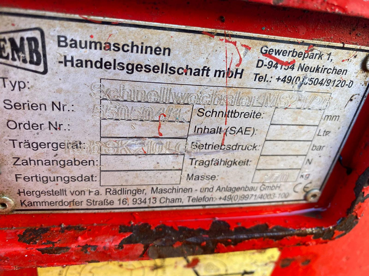 Lehnhoff MS 21 /25 - Attache rapide: photos 4 Lehnhoff MS 21 /25 - Attache rapide: photos 4