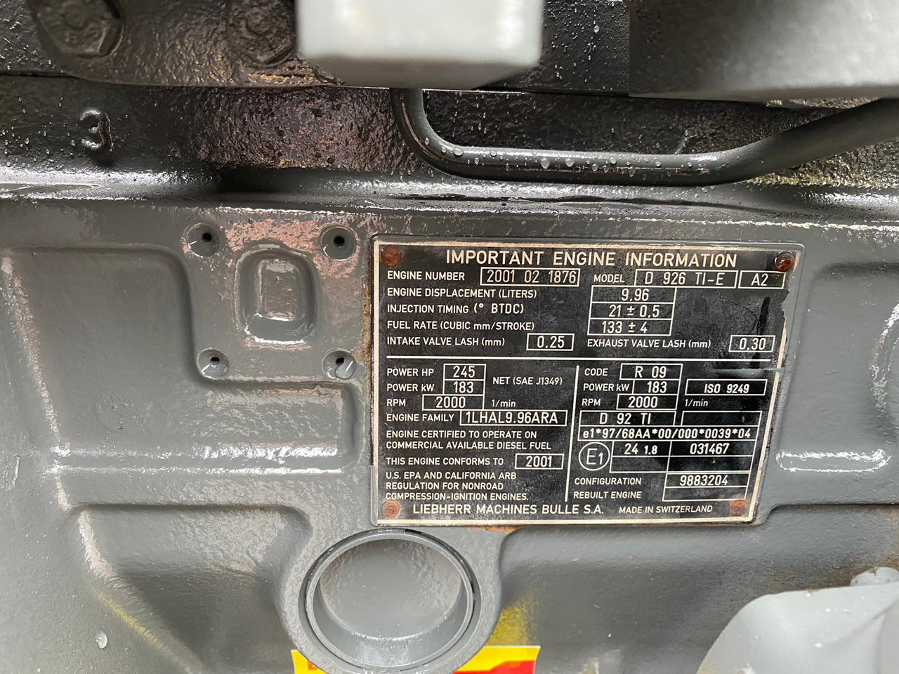 Liebherr D926 TI E A2 aus L 564 - Moteur pour Engins de chantier: photos 4 Liebherr D926 TI E A2 aus L 564 - Moteur pour Engins de chantier: photos 4