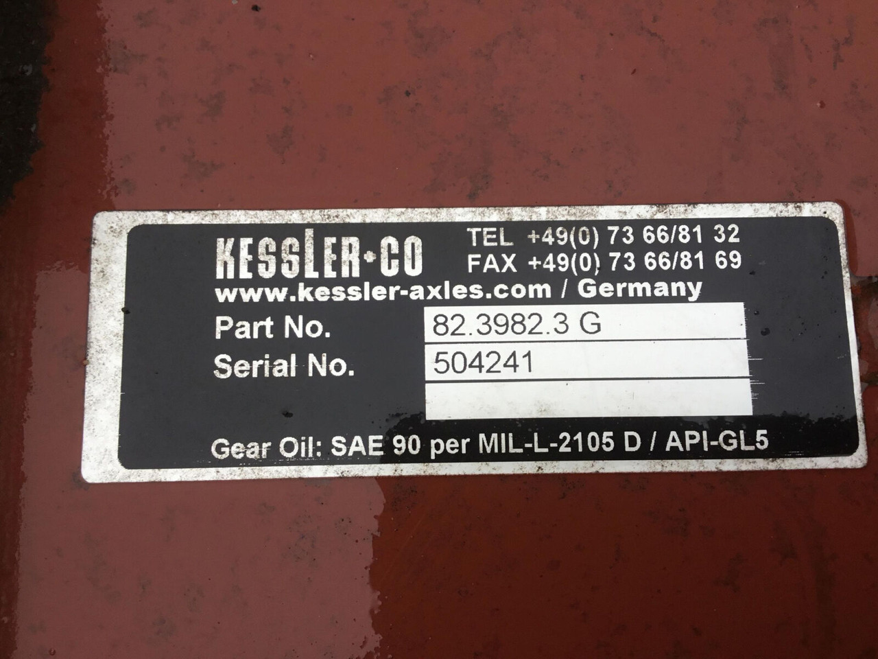Kessler axle 82.3982.3G - Essieu arrière pour Grue mobile: photos 5 Kessler axle 82.3982.3G - Essieu arrière pour Grue mobile: photos 5