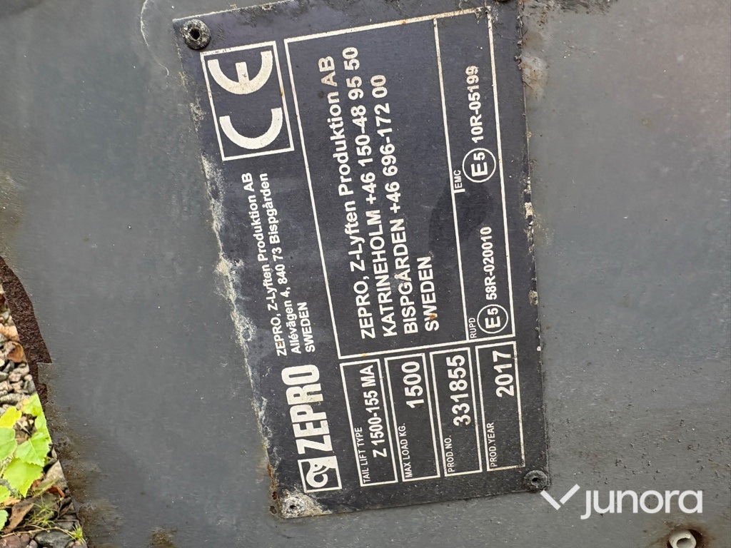 Hayon élévateur Bakgavellyft - Zepro Z 1500-155 MA: photos 10