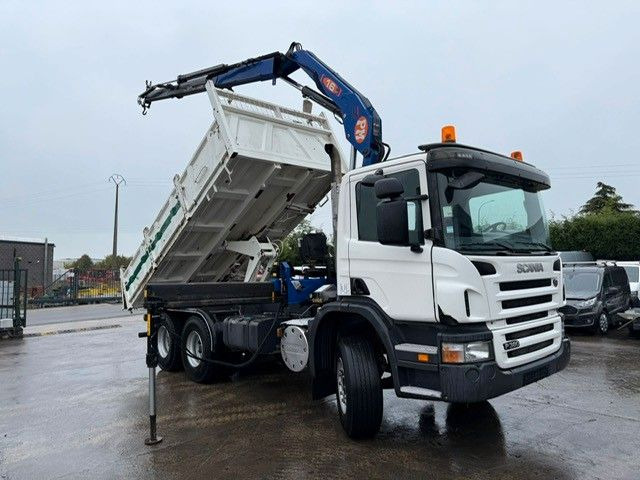 Scania PRT 380. 6x4. Kipper + Kran PM 16 Funk. Klima. - Camion benne, Camion grue: photos 2 Scania PRT 380. 6x4. Kipper + Kran PM 16 Funk. Klima. - Camion benne, Camion grue: photos 2