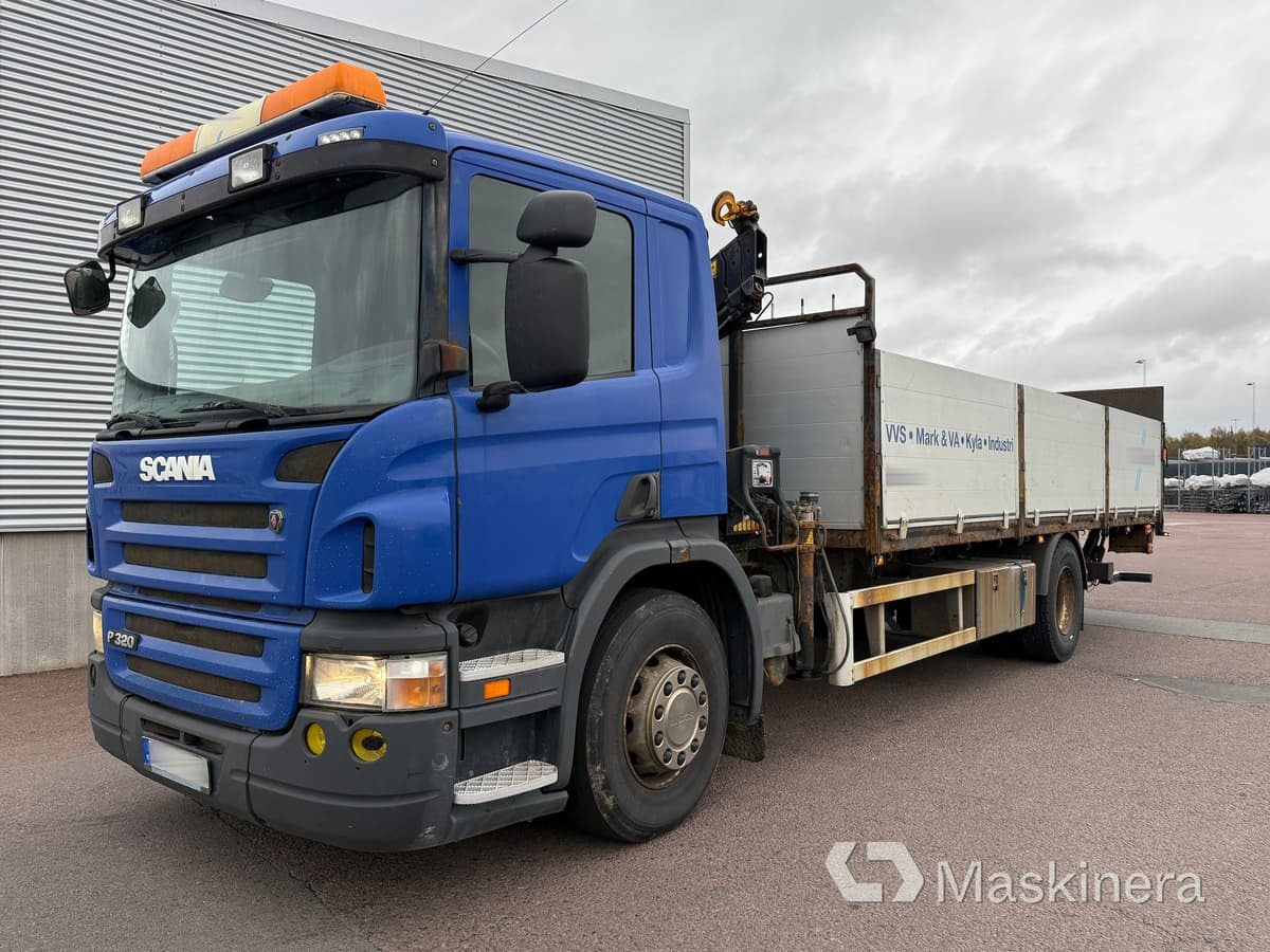 Kranbil Scania P320 - Camion plateau, Camion grue: photos 1 Kranbil Scania P320 - Camion plateau, Camion grue: photos 1