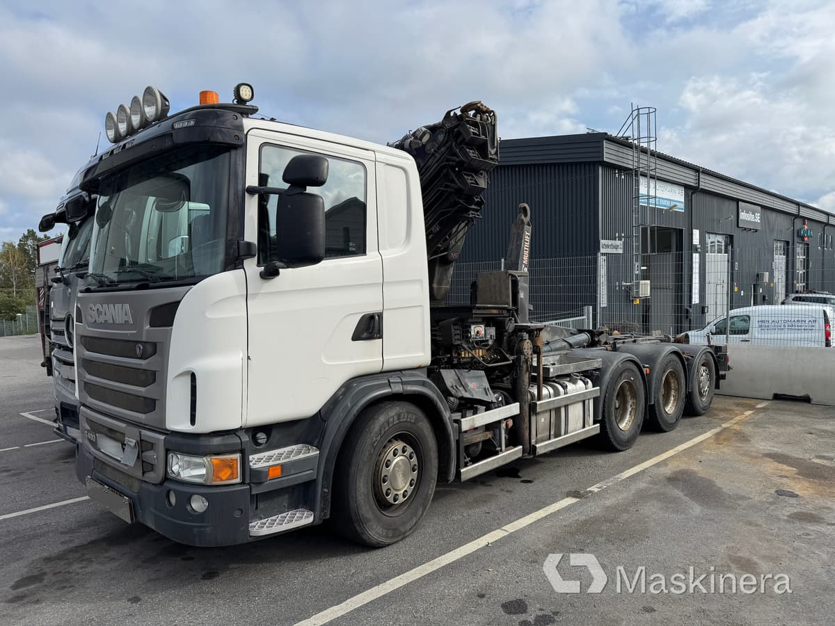 Lastväxlare Scania G400LB8X4*4HNA med HIAB kran - Camion ampliroll, Camion grue: photos 1 Lastväxlare Scania G400LB8X4*4HNA med HIAB kran - Camion ampliroll, Camion grue: photos 1
