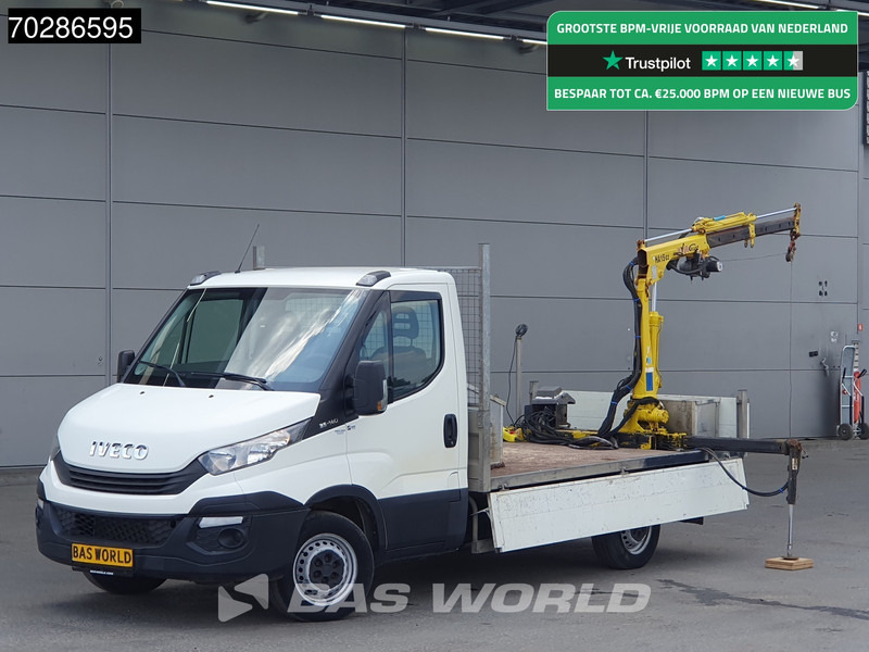 Iveco Daily 35S14 Open Laadbak Kraanwagen Hyva HA15 Euro6 3,5t Trekhaak Crane Kranwagen Pritsche Pickup Open Box Trekhaak - Utilitaire plateau: photos 1 Iveco Daily 35S14 Open Laadbak Kraanwagen Hyva HA15 Euro6 3,5t Trekhaak Crane Kranwagen Pritsche Pickup Open Box Trekhaak - Utilitaire plateau: photos 1