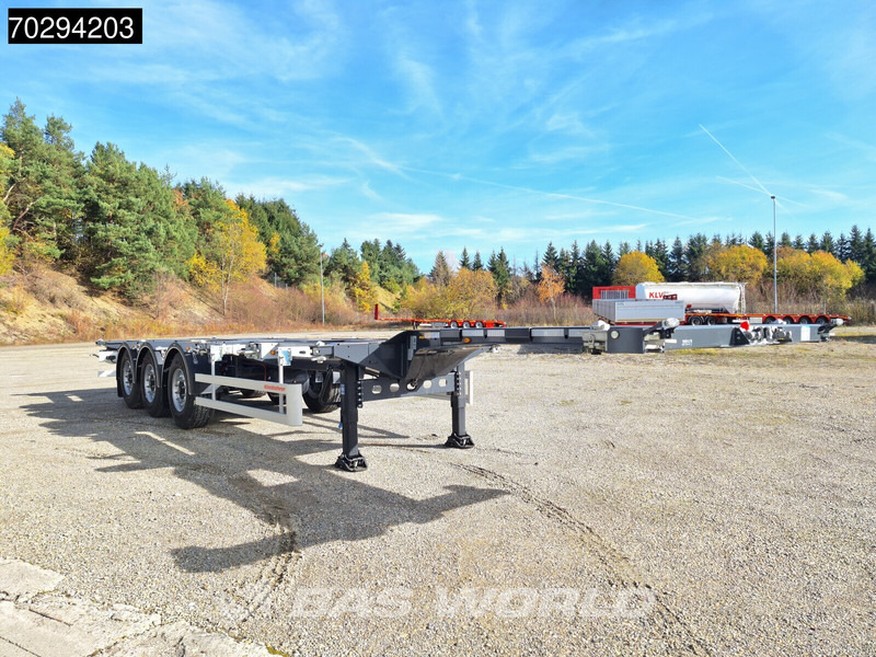 Kässbohrer K.SHG S / 40 - 12 / 27 EU 3 axles NEW! Front – Middle – Rear Extendable Container Chassis - Semi-remorque rideaux coulissants: photos 5 Kässbohrer K.SHG S / 40 - 12 / 27 EU 3 axles NEW! Front – Middle – Rear Extendable Container Chassis - Semi-remorque rideaux coulissants: photos 5