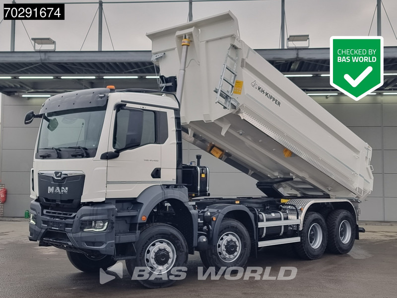 MAN TGS 41.480 8X8 8x8 20m3 KH Kipper tarpaulin Manual Big-axle Steel suspension Euro 6 - Camion benne: photos 1 MAN TGS 41.480 8X8 8x8 20m3 KH Kipper tarpaulin Manual Big-axle Steel suspension Euro 6 - Camion benne: photos 1