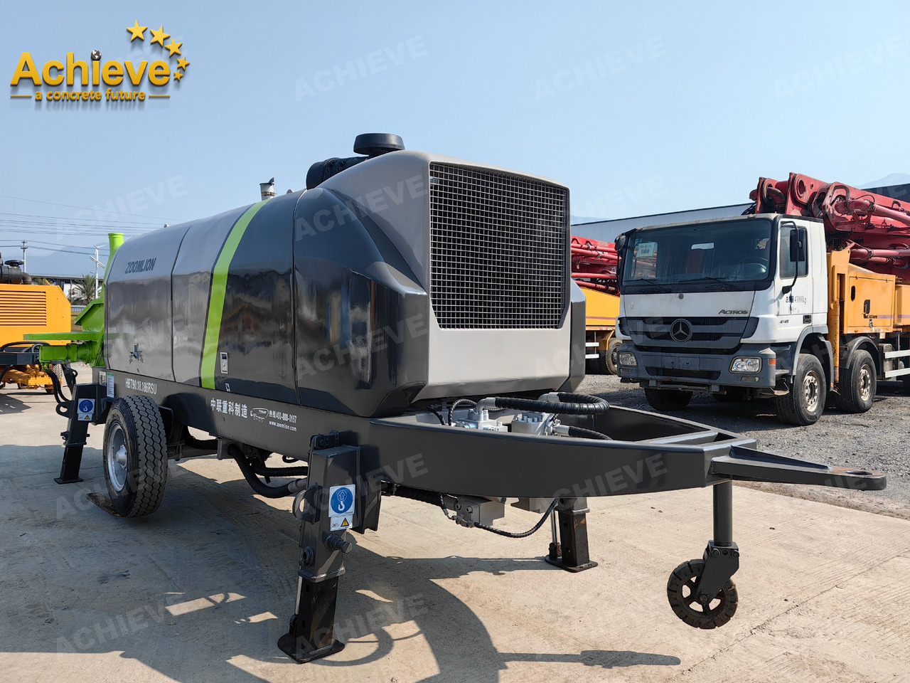 Pompe à béton stationnaire Zoomlion 2022 Zoomlion HBT 90.18.186RSU hydraulic Concrete Trailer Pump in China【ACHIEVE】TOP CONDITION!!!: photos 9