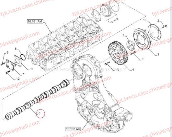 FPT IVECO CASE Cursor11 F3GFE613A B001 5801863562 CAMSHAFT 5801465702/580199815 - Arbre à cames: photos 4 FPT IVECO CASE Cursor11 F3GFE613A B001 5801863562 CAMSHAFT 5801465702/580199815 - Arbre à cames: photos 4