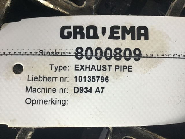 Liebherr Exhaust Pipe - Tube d'echappement: photos 5 Liebherr Exhaust Pipe - Tube d'echappement: photos 5