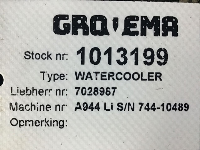 Liebherr Water Cooler - Intercooler: photos 3 Liebherr Water Cooler - Intercooler: photos 3