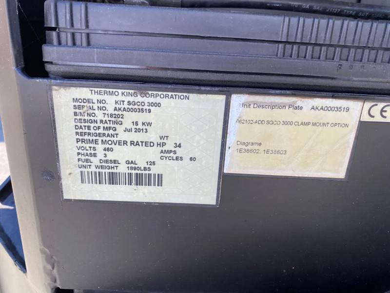 THERMO KING Genset Clip-on SG 3000 / 2013 / 13103 hrs. - Groupe électrogène: photos 5 THERMO KING Genset Clip-on SG 3000 / 2013 / 13103 hrs. - Groupe électrogène: photos 5
