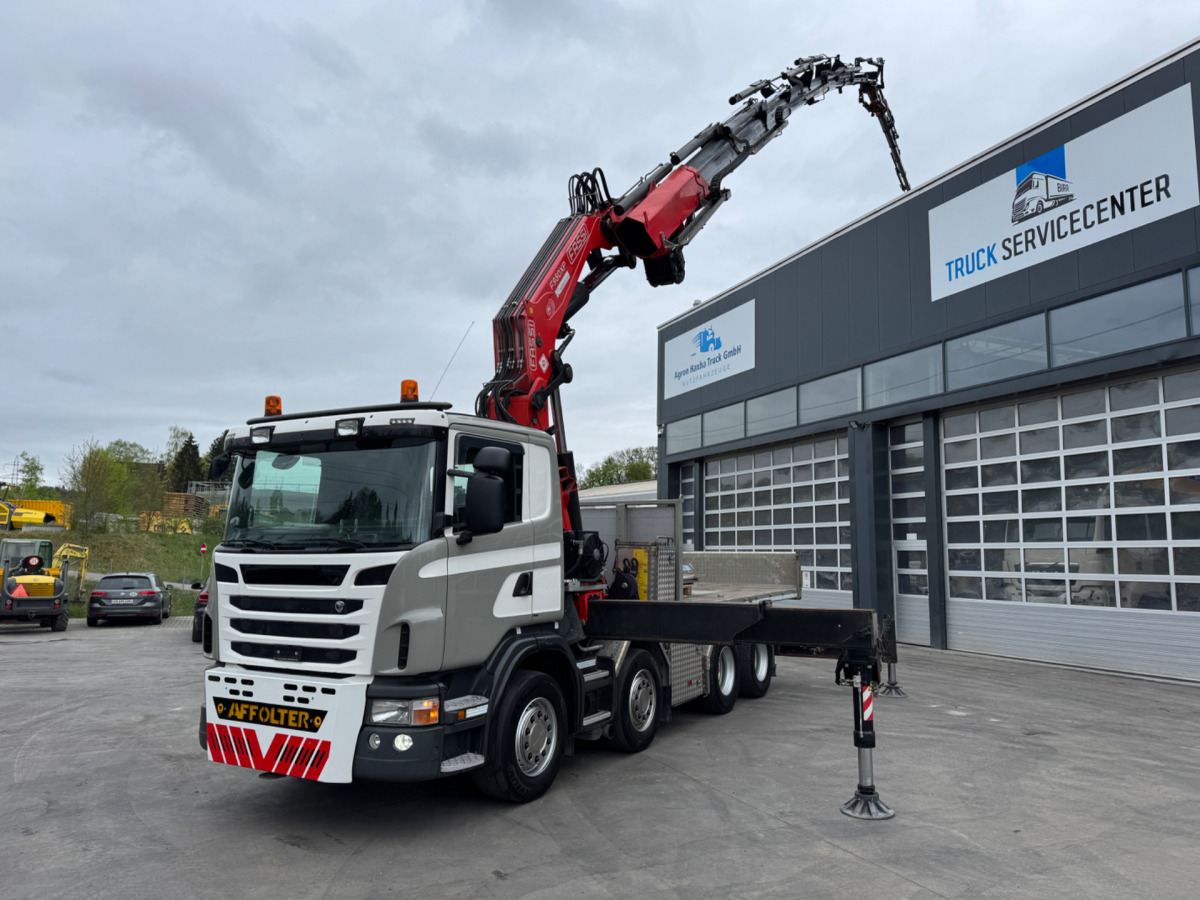 SCANIA G480 8x4 SZM/Pritsche Fassi 950 - Camion grue: photos 2 SCANIA G480 8x4 SZM/Pritsche Fassi 950 - Camion grue: photos 2