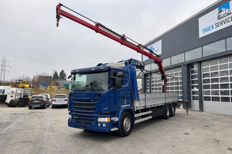 Scania G450 6x2 Hiab 122-4 - Camion grue, Camion plateau: photos 5 Scania G450 6x2 Hiab 122-4 - Camion grue, Camion plateau: photos 5