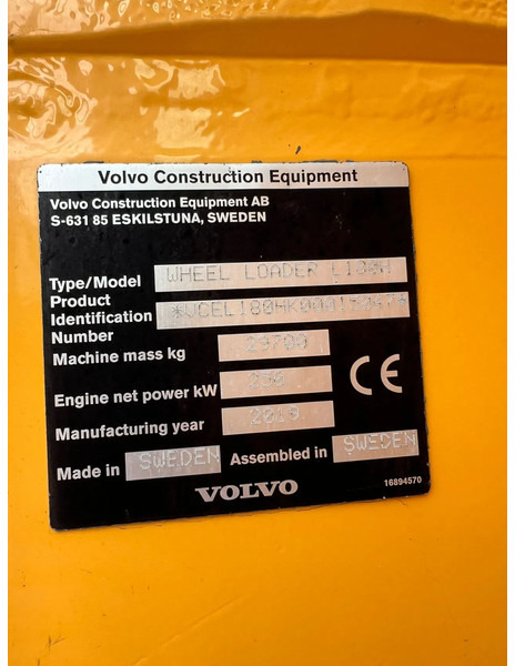 Crédit-bail de Volvo L180H Volvo L180H: photos 15
