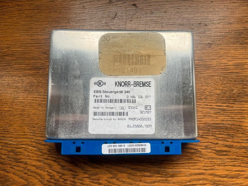 MAN KNORR BREMSE EBS Steuergerät 81.25808.7009 - Bloc de gestion pour Camion: photos 1 MAN KNORR BREMSE EBS Steuergerät 81.25808.7009 - Bloc de gestion pour Camion: photos 1