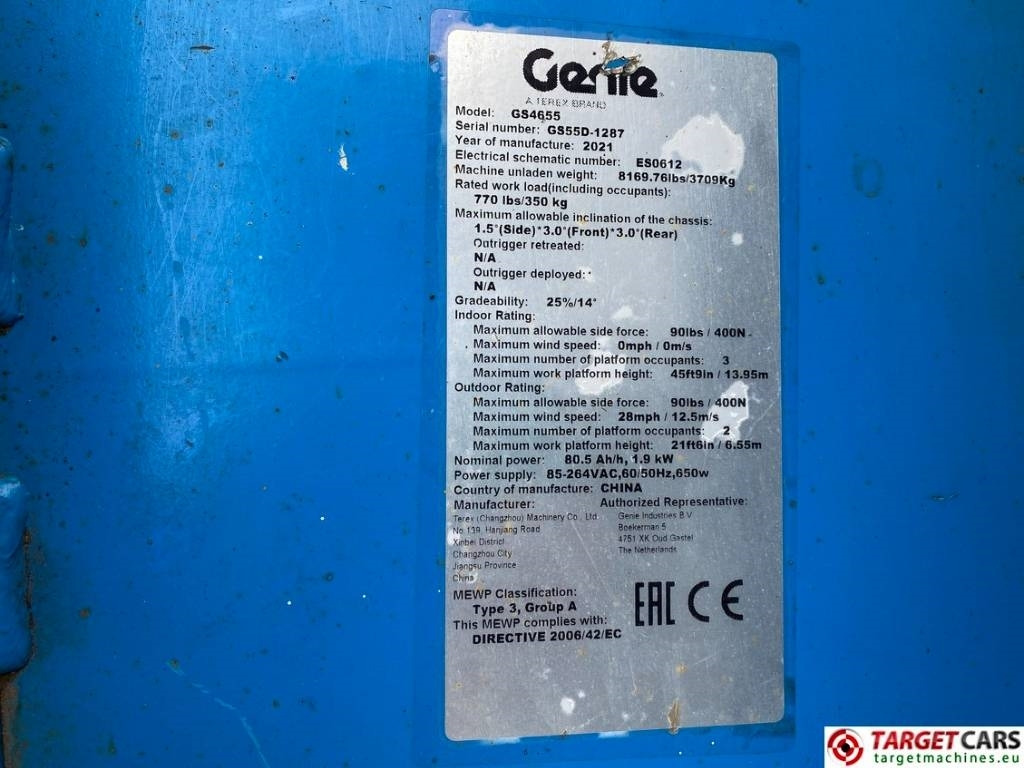 Nacelle ciseaux Genie GS-4655 Electric E-Drive Scissor Work Lift 1595cm: photos 10
