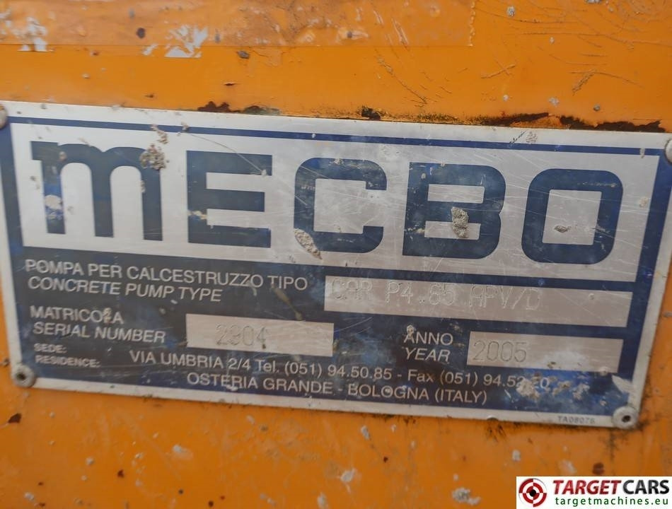 Pompe à béton stationnaire Mecbo Car P4.65 APV/D Diesel Concrete Pump 65m3/H: photos 10