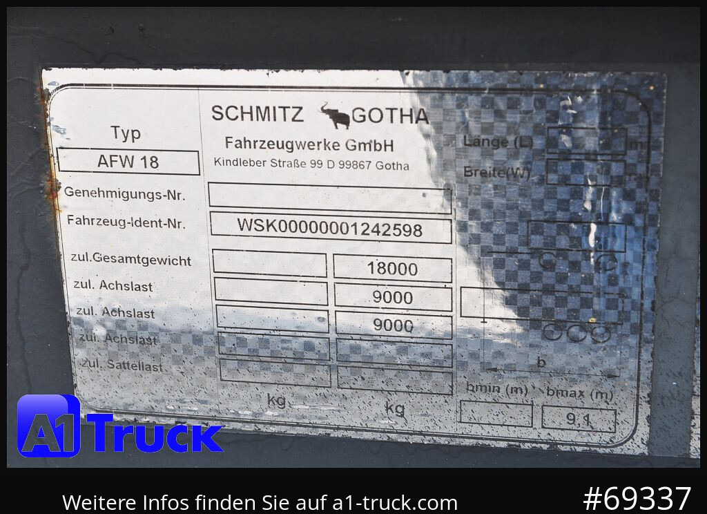 Camion SCHMITZ AWF 18, SAF Achse, Standard,: photos 7