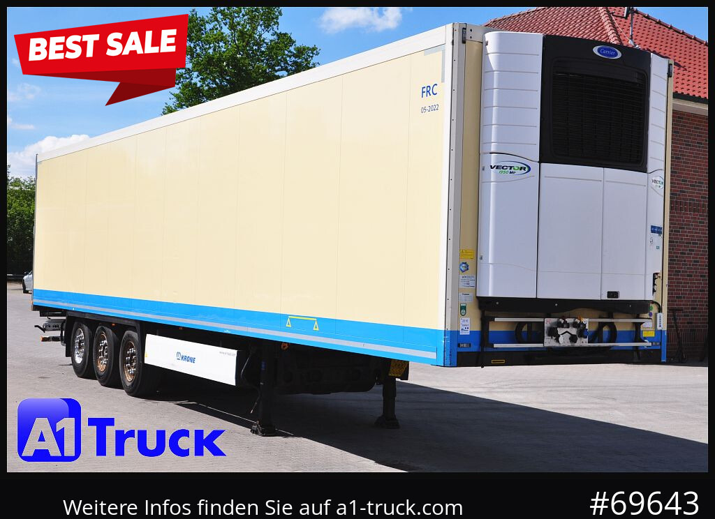 Semi-remorque frigorifique KRONE SDR 27 Carrier 1950 Mt., Lift, Multitemp.: photos 1