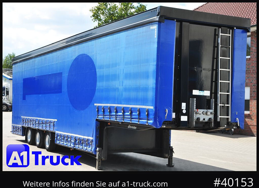 SCHROEDER,WIESMOOR Schröder Jumbo Hubdach, Getränkeauflieger - Semi-remorque pour le transport de boissons: photos 1 SCHROEDER,WIESMOOR Schröder Jumbo Hubdach, Getränkeauflieger - Semi-remorque pour le transport de boissons: photos 1