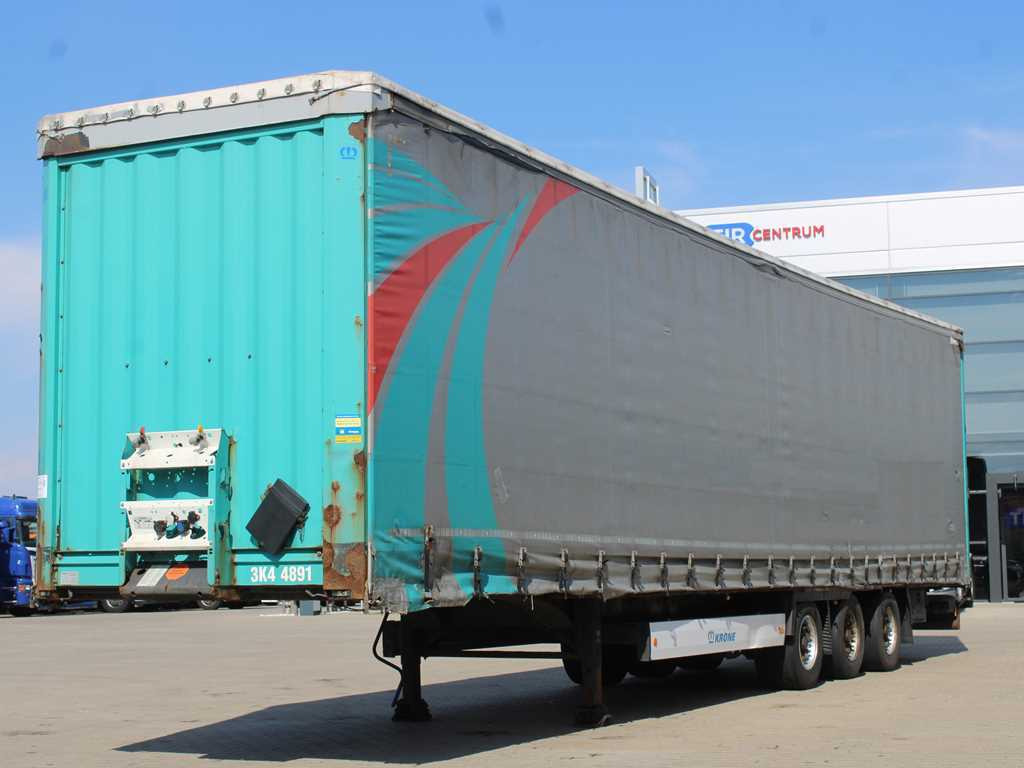 Krone SD 04, LOWDECK, LIFTING AXLE, LIFT ROOF - Semi-remorque rideaux coulissants: photos 1 Krone SD 04, LOWDECK, LIFTING AXLE, LIFT ROOF - Semi-remorque rideaux coulissants: photos 1