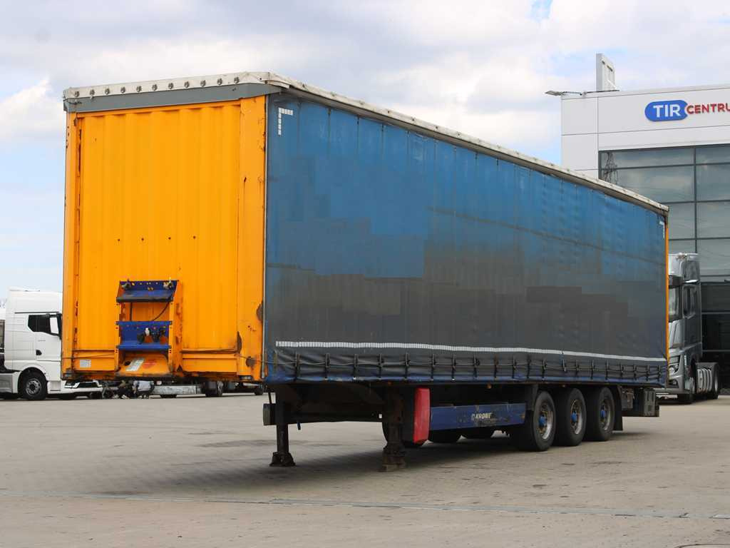 Krone SD, LIFTING AXLE, LOWDECK, LIFTING ROOF - Semi-remorque rideaux coulissants: photos 1 Krone SD, LIFTING AXLE, LOWDECK, LIFTING ROOF - Semi-remorque rideaux coulissants: photos 1