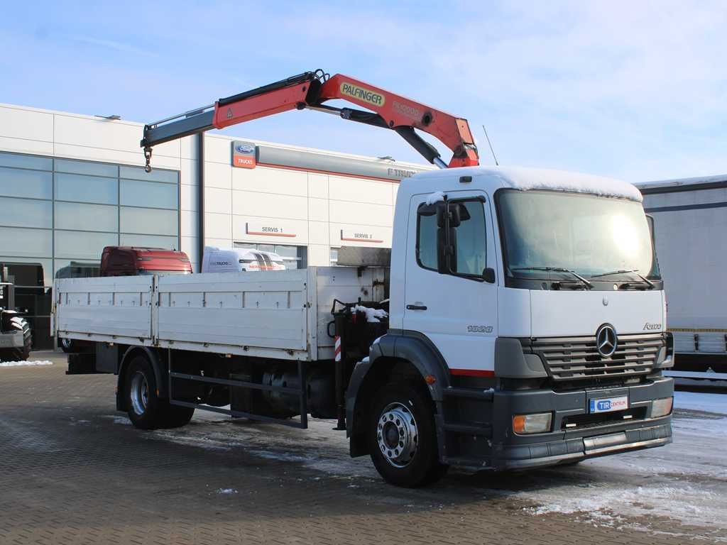 Mercedes-Benz ATEGO 1828, EURO 5, SIDE BOARD, HYDRAULIC ARM PALFINGER PK10000 - Camion plateau, Camion grue: photos 3 Mercedes-Benz ATEGO 1828, EURO 5, SIDE BOARD, HYDRAULIC ARM PALFINGER PK10000 - Camion plateau, Camion grue: photos 3