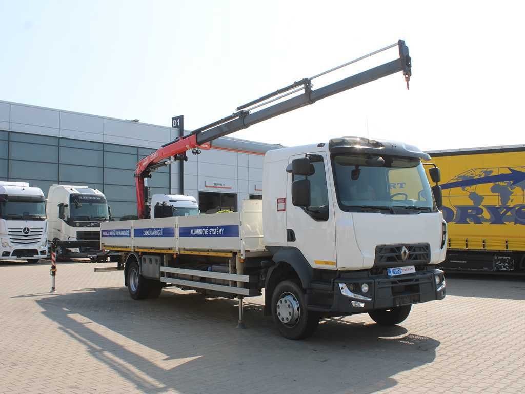 Renault D 250, EURO 6, SIDE, HYDRAULIC ARM FASSI F110 - Camion plateau, Camion grue: photos 3 Renault D 250, EURO 6, SIDE, HYDRAULIC ARM FASSI F110 - Camion plateau, Camion grue: photos 3
