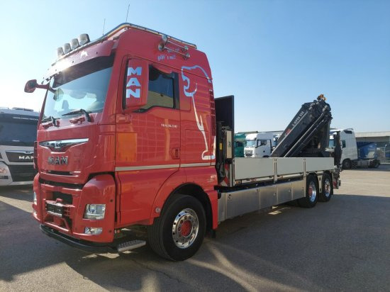 MAN TGX 26.510 BL Pritsche, Intarder, HIAB X-HIPRO 558EP-5, Alu-Felgen, Lenkachse, - Camion plateau, Camion grue: photos 1 MAN TGX 26.510 BL Pritsche, Intarder, HIAB X-HIPRO 558EP-5, Alu-Felgen, Lenkachse, - Camion plateau, Camion grue: photos 1