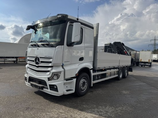 Mercedes-Benz Actros 2653, Retarder, Pritsche, Hiab Hipro 232 ES5 - Camion plateau, Camion grue: photos 3 Mercedes-Benz Actros 2653, Retarder, Pritsche, Hiab Hipro 232 ES5 - Camion plateau, Camion grue: photos 3